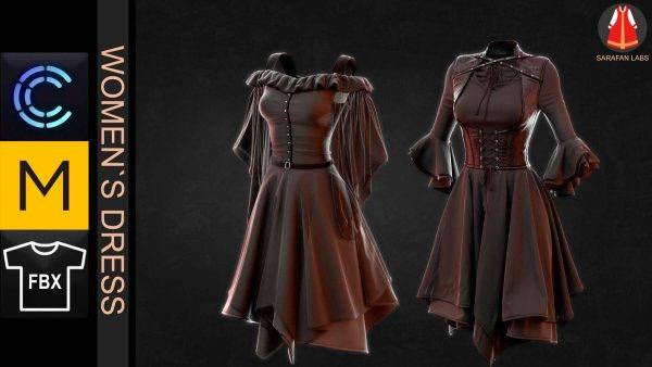 MD596-女士古典风格连衣裙子套装