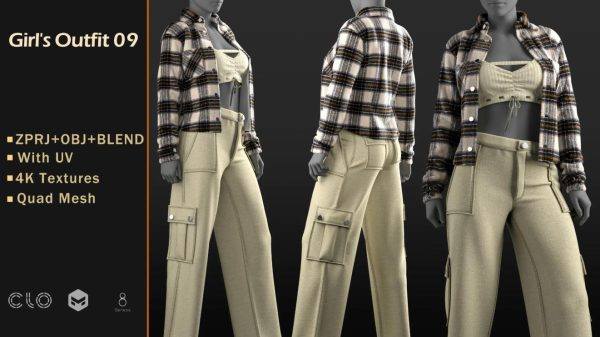 MD611-女士休闲穿搭衬衫裤子套装