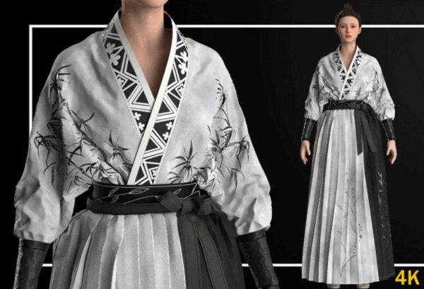 MD615-古风汉服连衣长袍连衣裙子