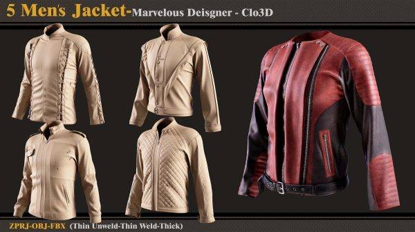 MD620-5款男士皮夹克