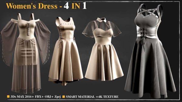 MD627-4款女士连衣短裙子