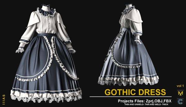 MD637-哥特式连衣裙子