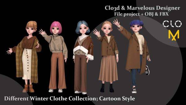 MD641-卡通冬装系列女装衬衫裙子外套