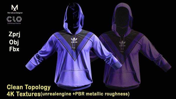 MD647-运动休闲连帽衫衣服