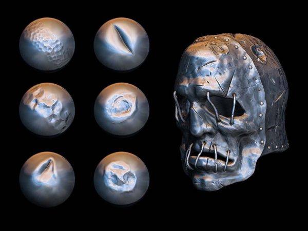 zbrush-金属表面损伤磨损笔刷