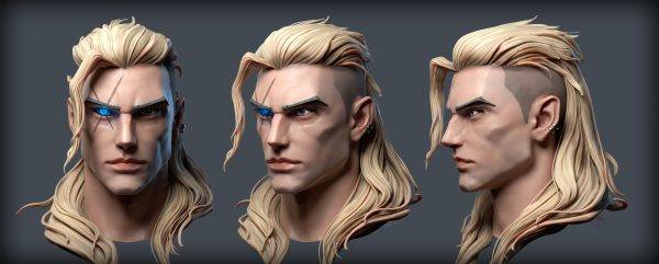 zbrush模型05卡通帅哥角色人头基础模型