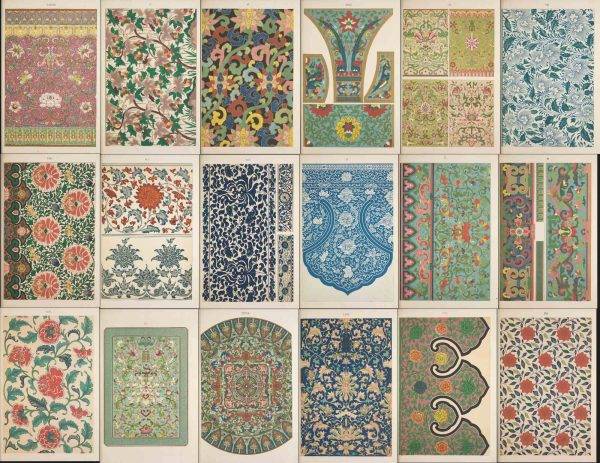 中国传统纹样图案刺绣花纹民间古典复古装饰素材