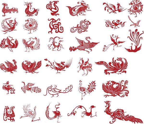 中国风龙纹古典传统龙凤吉祥图案纹样包装底纹EPS矢量素材PNG