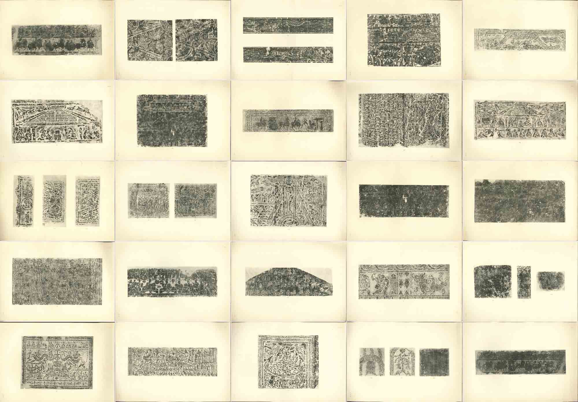 古代汉代画像石画像砖拓片宗祠墓室壁画图片碑石拓本素材9