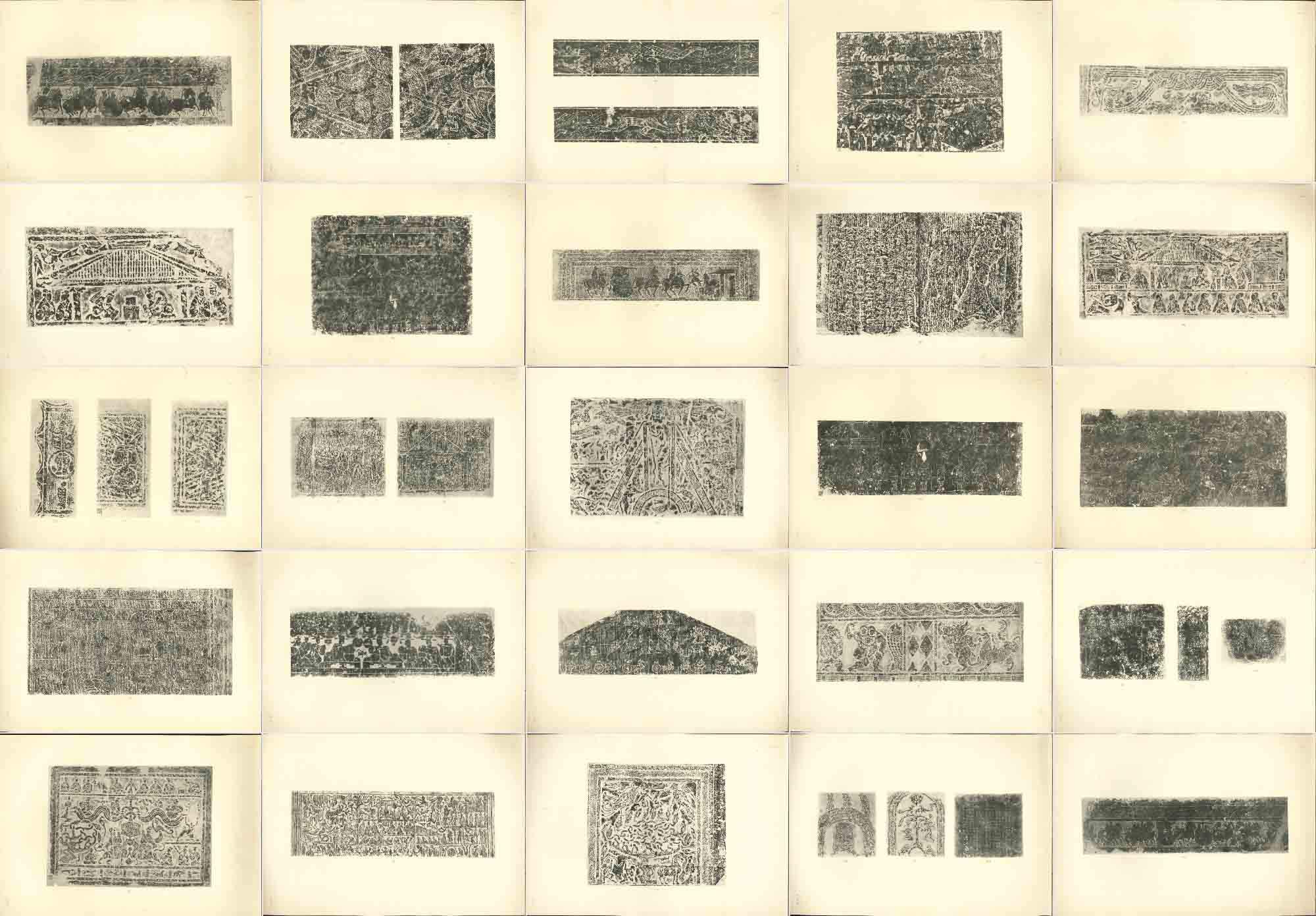 古代汉代画像石画像砖拓片宗祠墓室壁画图片碑石拓本素材9