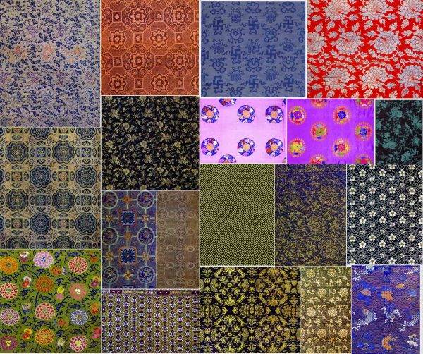 中国古代清代布料民间服饰刺绣图案纹饰纹样参考图片设计素材JPG