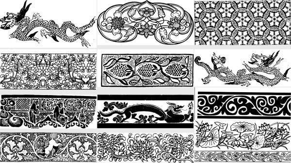 宋代宋朝南北两宋古代传统装饰图腾纹样图案AI矢量免抠图设计素材