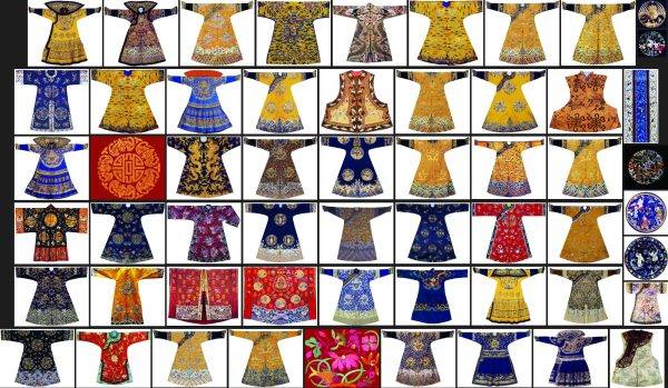 中国传统服饰皇帝龙袍龙纹样图案古代龙凤花鸟刺绣织绣素材02