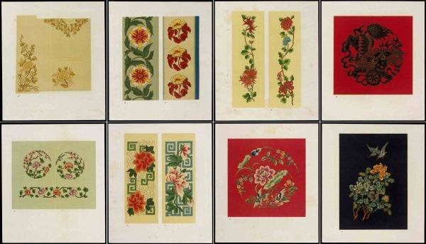 中式中国风古典戏曲服饰装补子图案纹样花鸟龙凤参考临摹设计素材