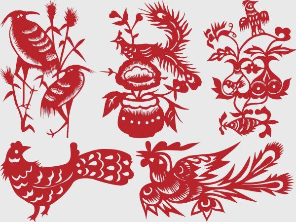 传统民俗中国风吉祥喜庆镂空剪纸窗花图案插画AI矢量PNG设计素材