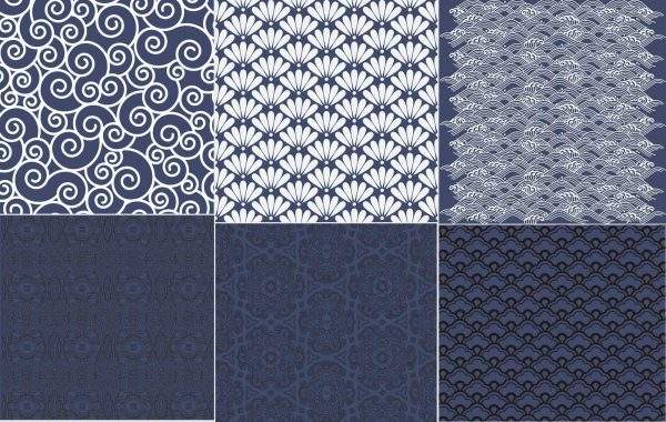 中国风古典底纹传统纹样日式中式包装背景图案EPS模板AI矢量素材