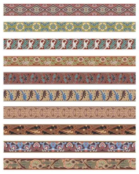 敦煌古典边框贴边图案中式风壁画飞天莫高窟纹样矢量图设计素材