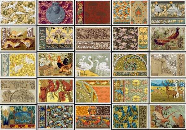 法国新艺术风格Maurice Pillard Verneuil纹样参考电子版图片素材