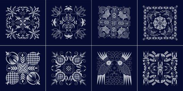 传统少数民族风苗族蜡染民俗纹样花纹图形图案AI矢量PNG设计素材