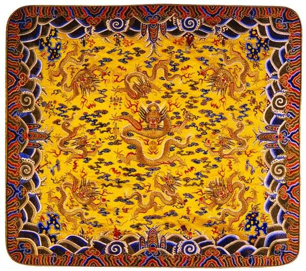 中国传统服饰皇帝龙袍纹样图案古代古典龙凤花鸟刺绣织绣素材01