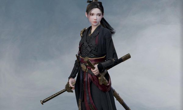 UE国风女剑士剑客模型