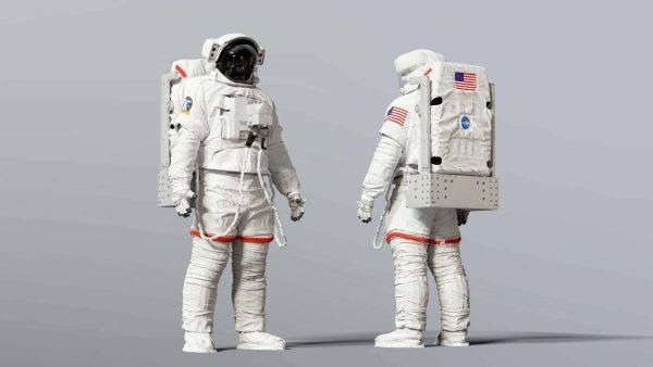 NASA宇航员太空服3D模型Blender建模渲染设计FBX素材源文件OBJ