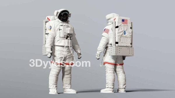 NASA宇航员太空服3D模型Blender建模渲染设计FBX素材源文件OBJ