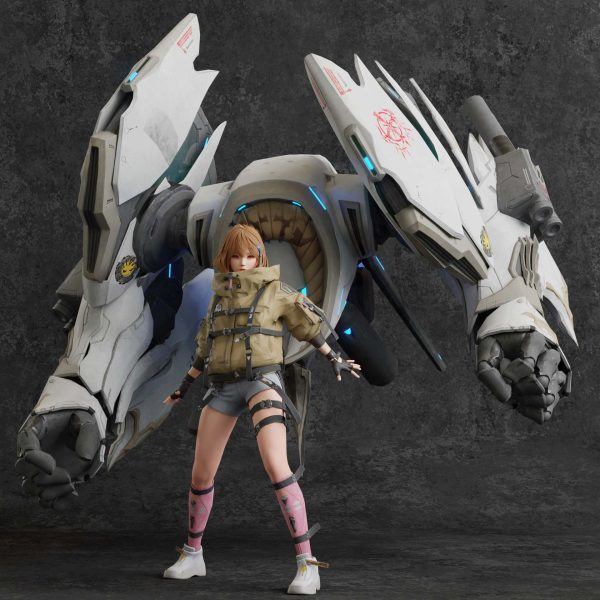 Blender卡通人物3D模型PBR角色动漫可爱少女战士带骨骼绑定CG素材