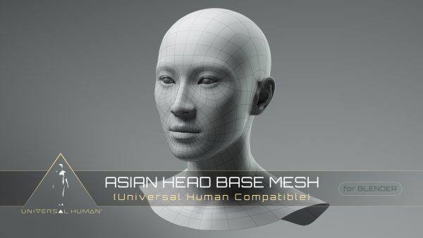 亚洲欧洲非洲男女角色人物头像3D模型nomad白模基础网格OBJ格式