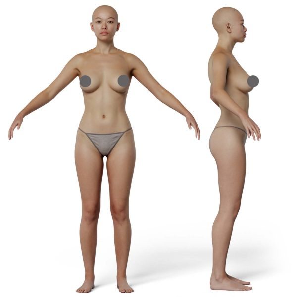 HD Model 011 MetaHuman写实女性动画人体扫描模型