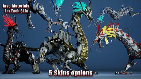 UE科幻机械生物鲨鱼巨龙大猫Boss包