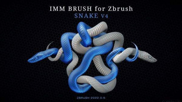 zbrush青蛇蟒蛇完整形状插入笔刷