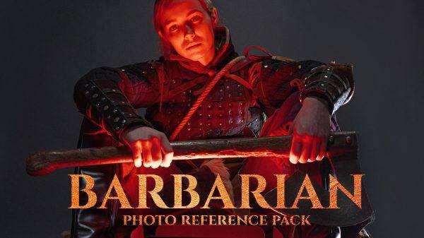 580+野蛮人女战士维京人女性战斗参考动作参考图