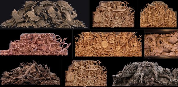 日本佛教圣地念仏宗无量寿寺木雕刻高清图片