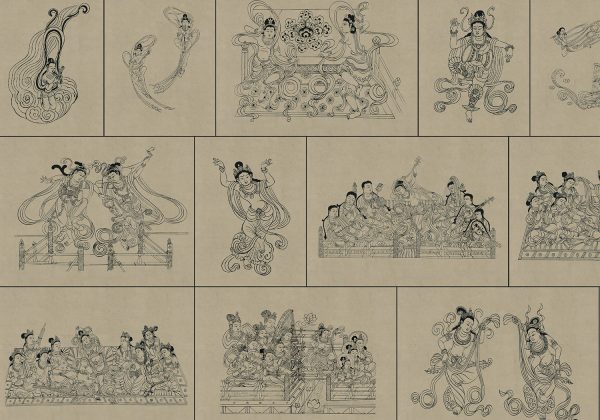 156幅敦煌线描稿高清图片