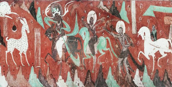 九色鹿原壁画高清打印免抠图