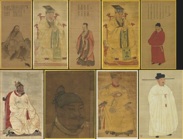 历代帝王帝后人物画像国画素材