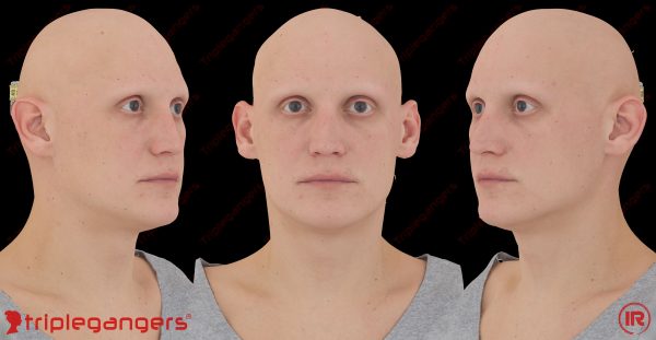 32岁白人男性高精度面部扫描模型【Age32-William Fletcher】