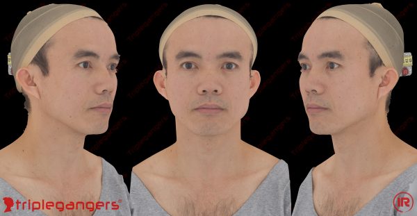 33岁亚洲男性高精度面部扫描模型【Age33-Nick Galura】