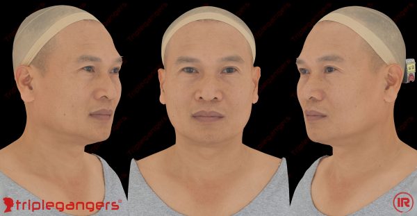 45岁亚洲男性高精度面部扫描模型【Age45-Wilson Matsui】