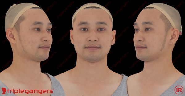 25岁亚洲男性高精度面部扫描模型【Age25-Erik Sato】
