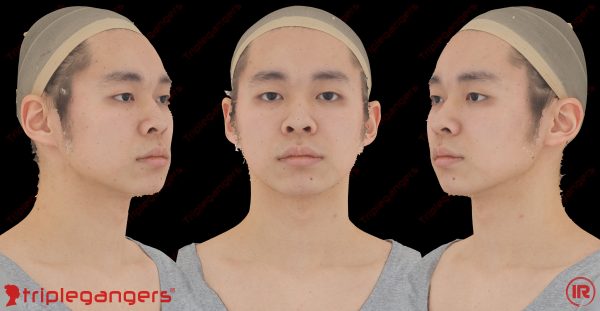 19岁亚洲男性高精度面部扫描模型【Age19-David Soo】